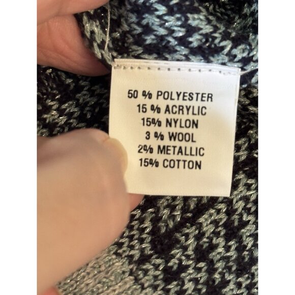 Conditions Apply Women’s A-Line Wool Metallic Pleated Sweater Skirt Sz Medium - Picture 5 of 8